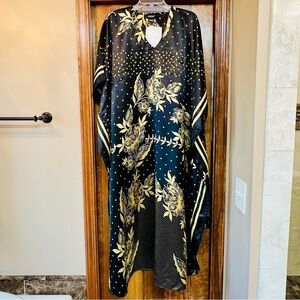Kaftan Caftan Dress Maxi Floral‎ Sequins Beaded OSFM NWT Bundle and Save